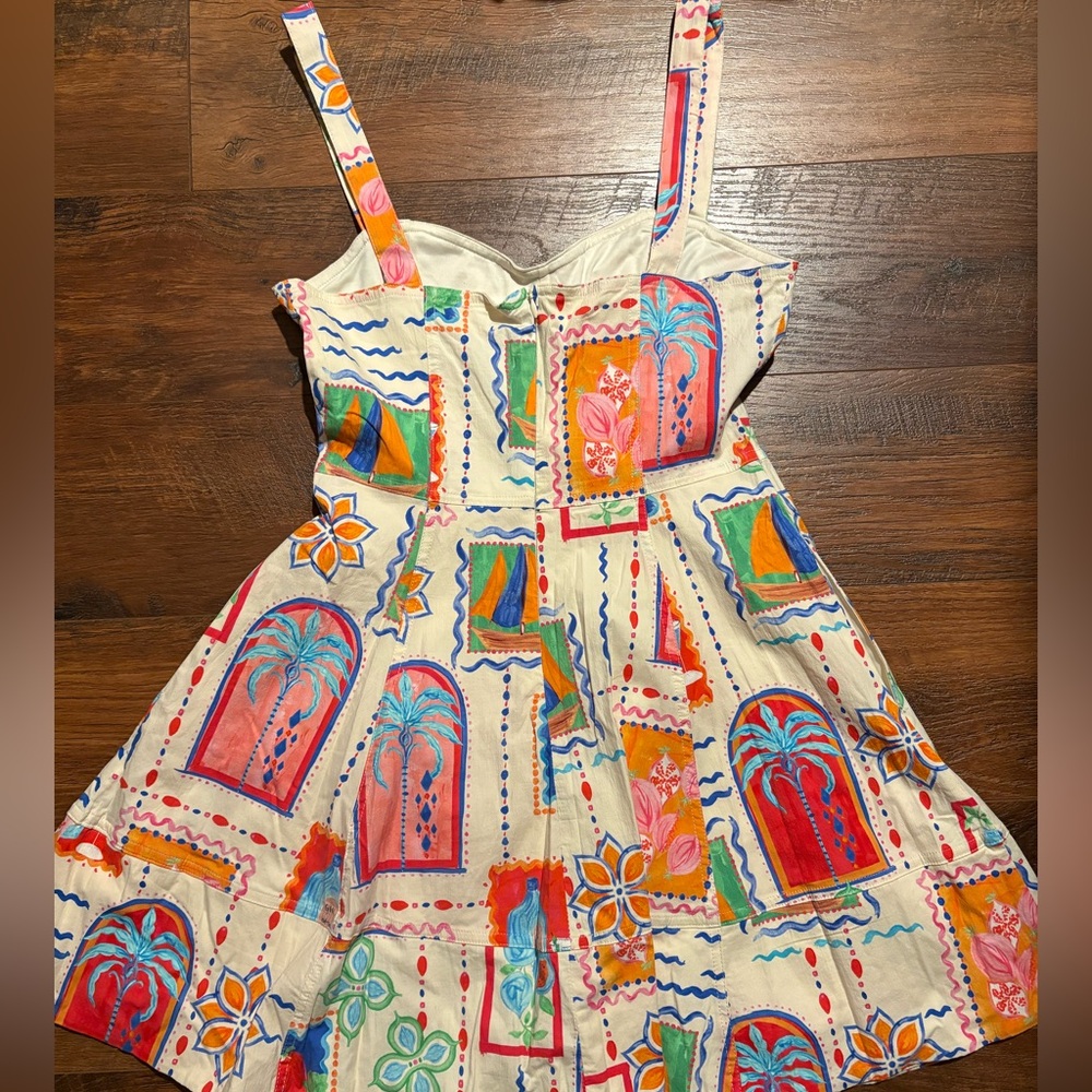 Avec les Filled Sweetheart Neck Stretch Cotton Mini Sundress - Picture 5 of 6